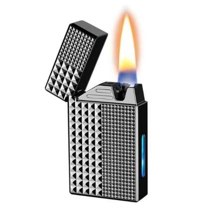 🔥 Voice-Activated Metal Windproof Lighter | 4 Smart Ignition Modes & USB Rechargeable
