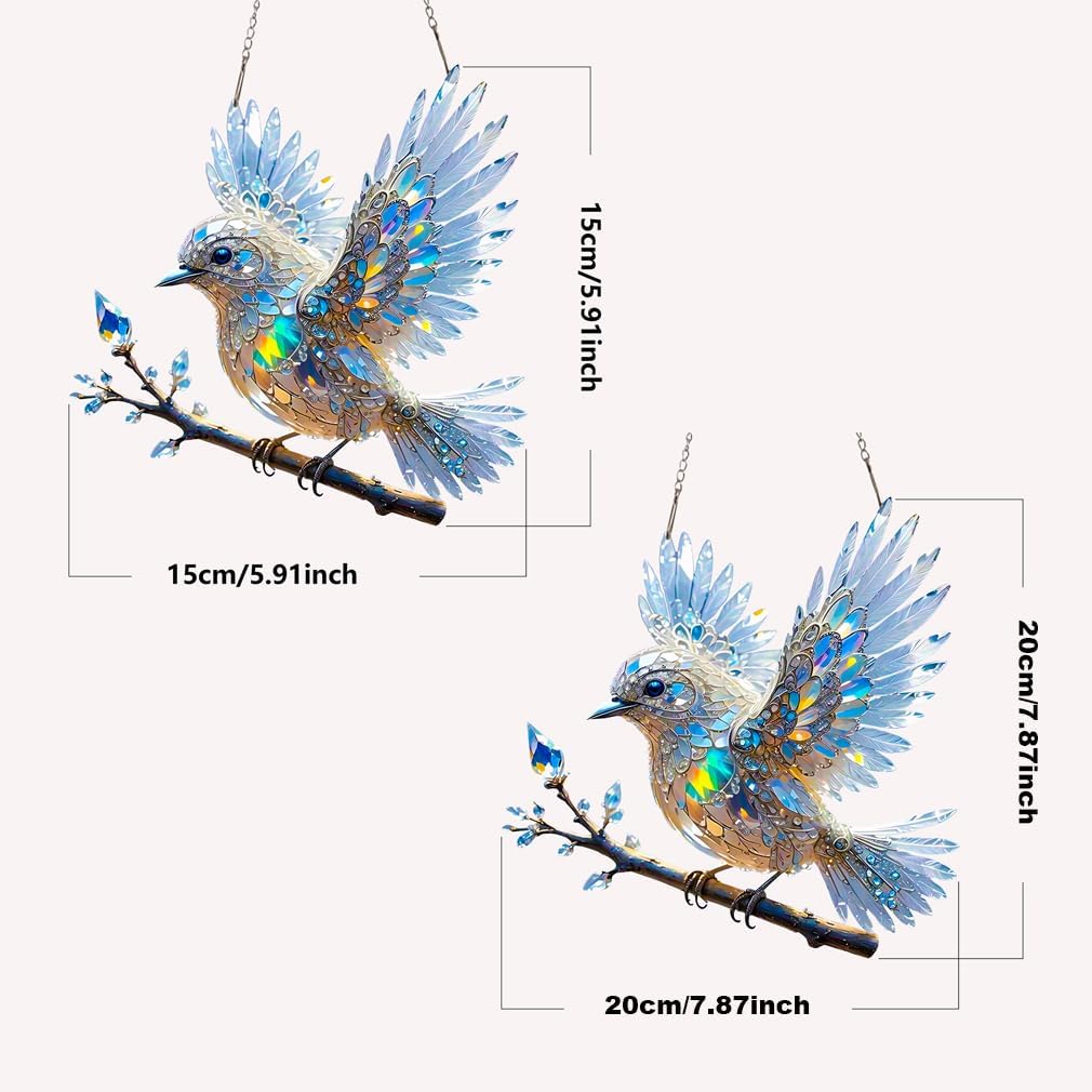 Crystal Bird Decoration – Sparkling Light for Windows & Home