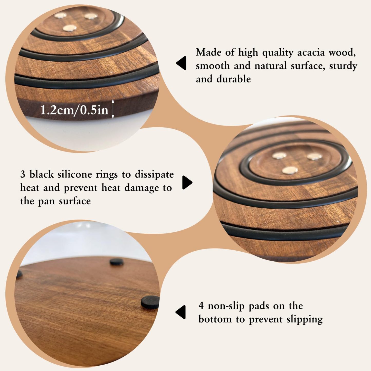 Magnetic Wooden Trivets