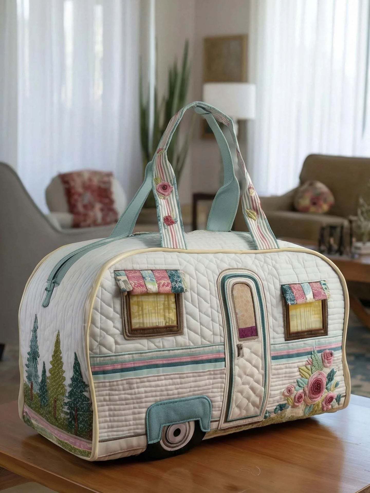 LAST DAY 50% OFFHippie Van Quilted Duffle Bag