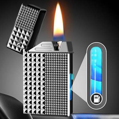🔥 Voice-Activated Metal Windproof Lighter | 4 Smart Ignition Modes & USB Rechargeable