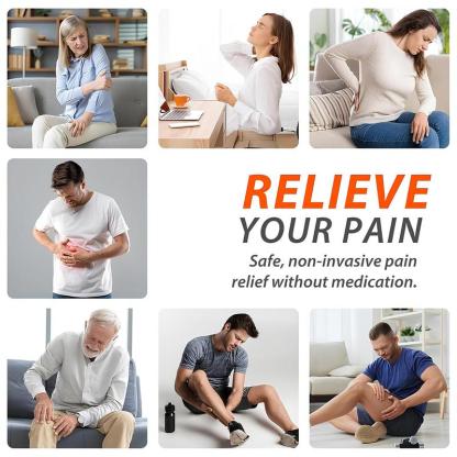 Muscle Stimulator – 10 Modes, Dual Channel, 30 Intensity Levels, Compact & Rechargeable, For Back, Neck & Shoulder, 4 Electrode Pads