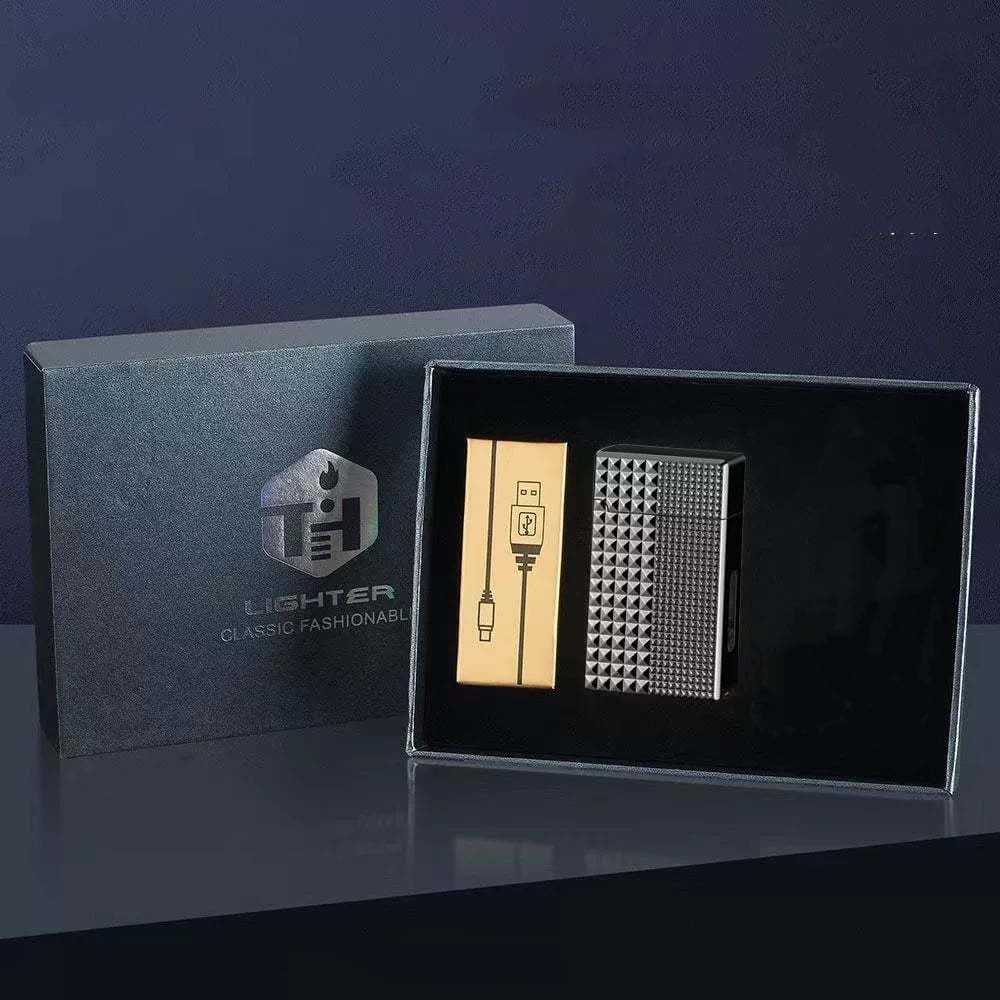 🔥 Voice-Activated Metal Windproof Lighter | 4 Smart Ignition Modes & USB Rechargeable