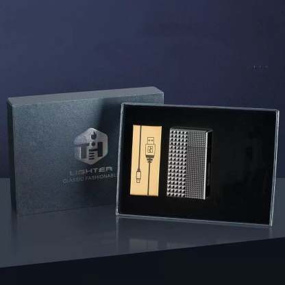 🔥 Voice-Activated Metal Windproof Lighter | 4 Smart Ignition Modes & USB Rechargeable