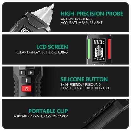 ⚡Hot Sales 49% OFF🔥AC Circuit Tester Non-Contact AC Voltage Tester with Temperature