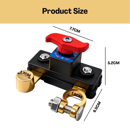 Car Battery Cut Off Switch – 12V/24V Power Disconnect Device for Vehicle Safety, Stable Transmission High Conductivity