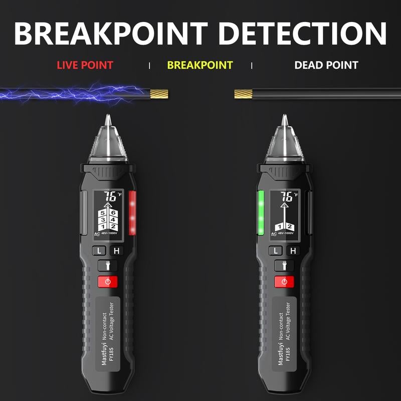 ⚡Hot Sales 49% OFF🔥AC Circuit Tester Non-Contact AC Voltage Tester with Temperature