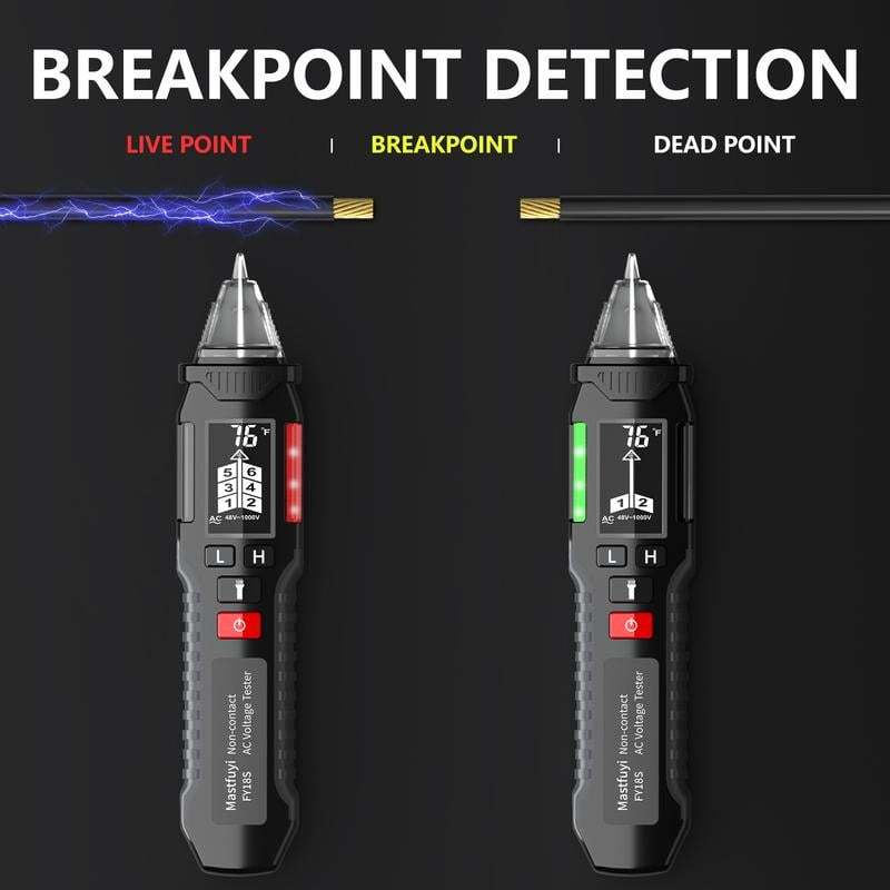 ⚡Hot Sales 49% OFF🔥AC Circuit Tester Non-Contact AC Voltage Tester with Temperature