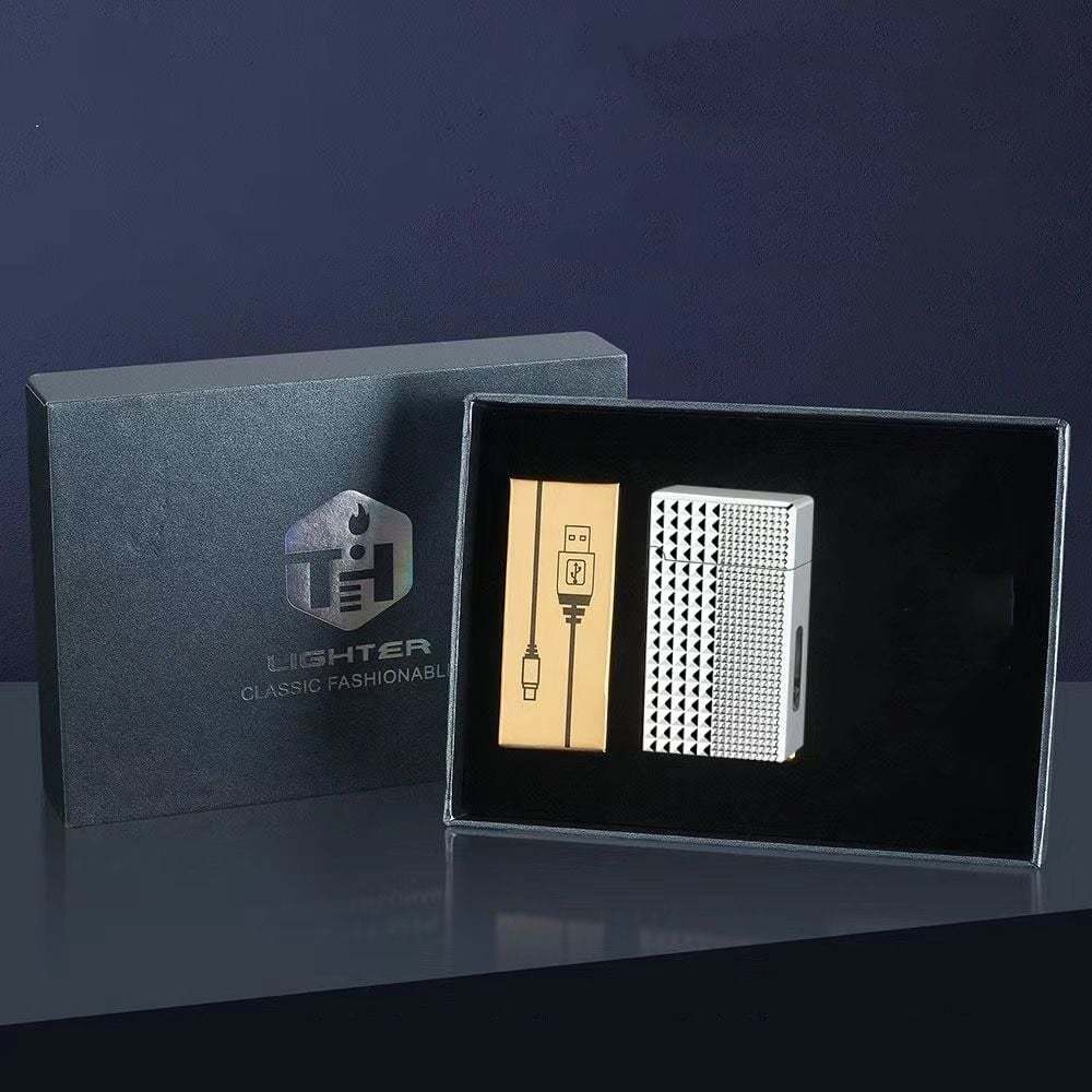 Voice-Activated Metal Windproof Lighter | 4 Smart Ignition Modes & USB Rechargeable