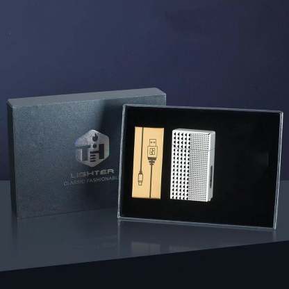 🔥 Voice-Activated Metal Windproof Lighter | 4 Smart Ignition Modes & USB Rechargeable