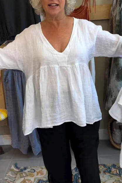 Relaxed V-Neck Top