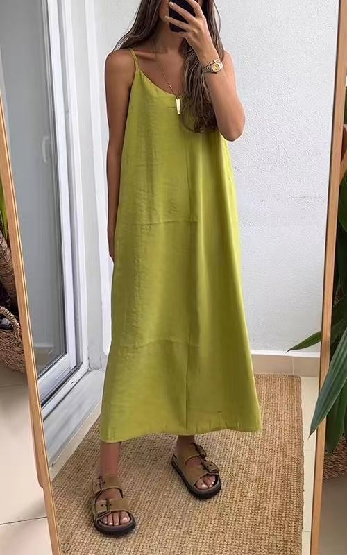 Women's casual loose suspender skirt