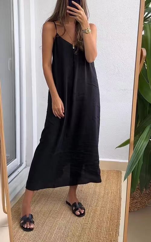 Women's casual loose suspender skirt