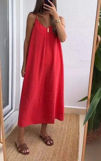 Women's casual loose suspender skirt