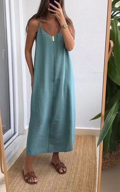 Women's casual loose suspender skirt