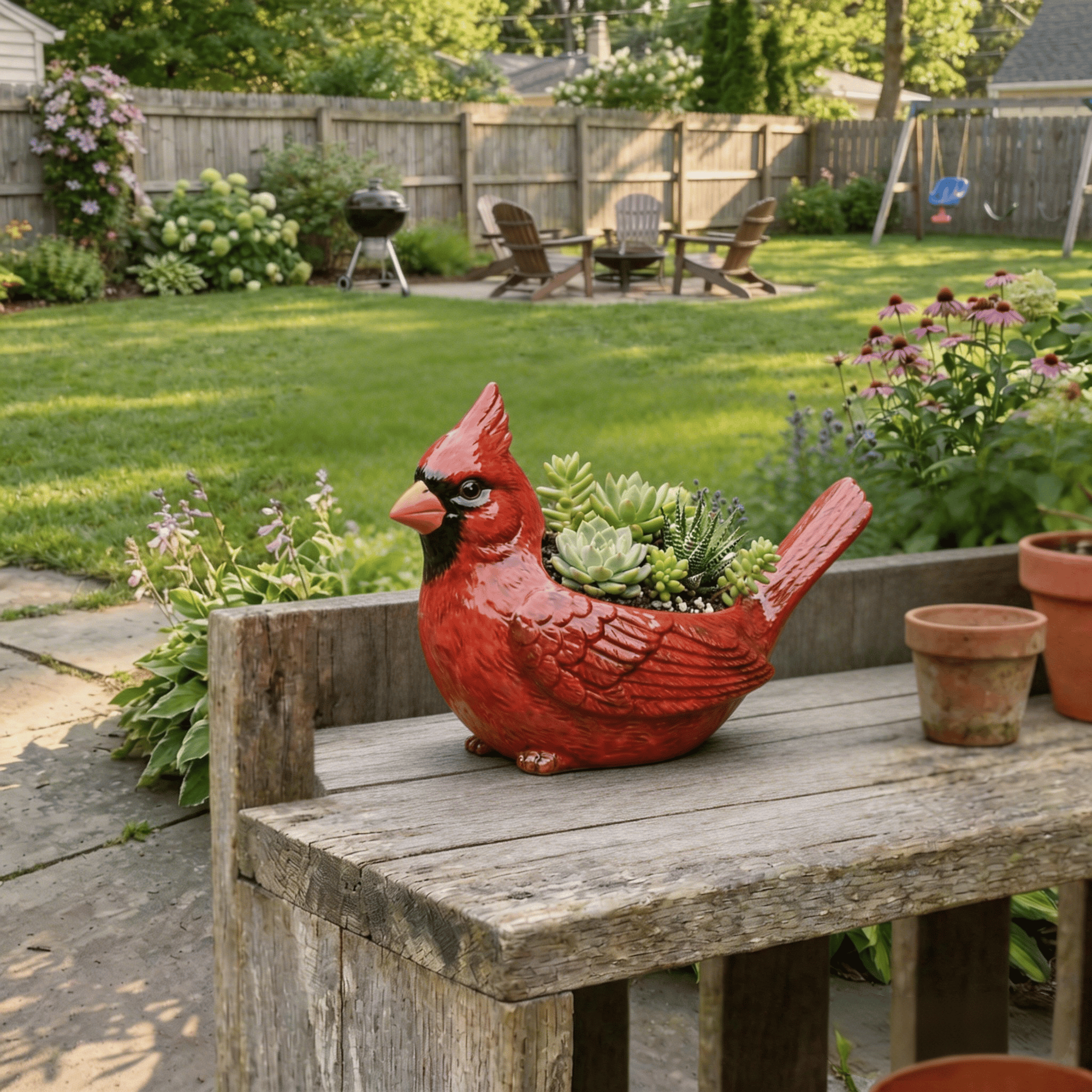 🔥Last Day 48% OFF 🐦Cardinal Bird Succulent Planter