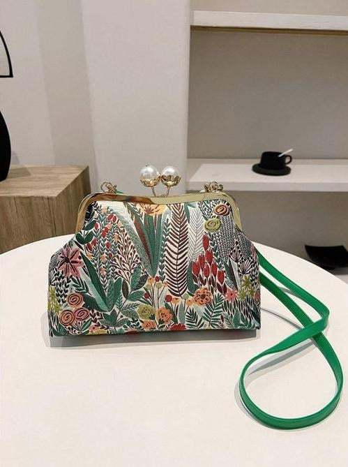 Women Vintage Flower Embroidery Handbag