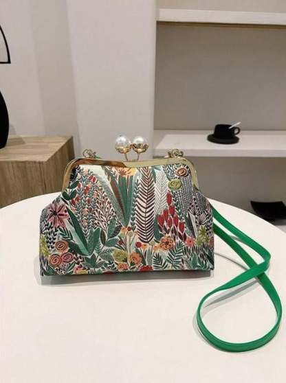 Women Vintage Flower Embroidery Handbag