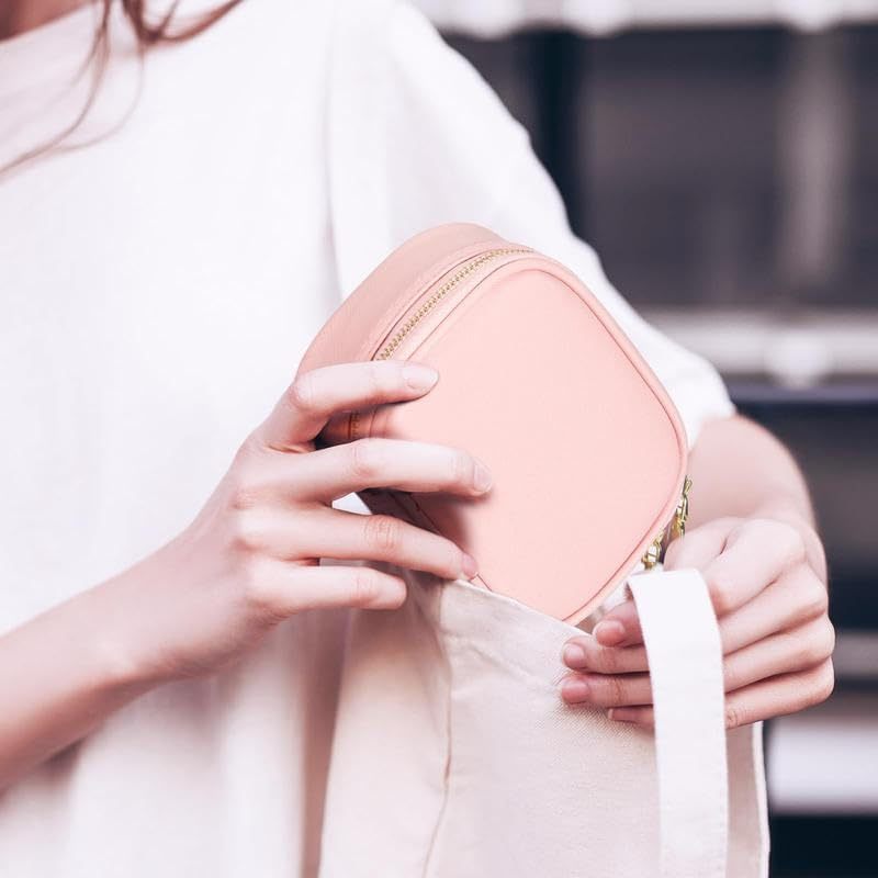 Compact Makeup Bag with Mirror and Light