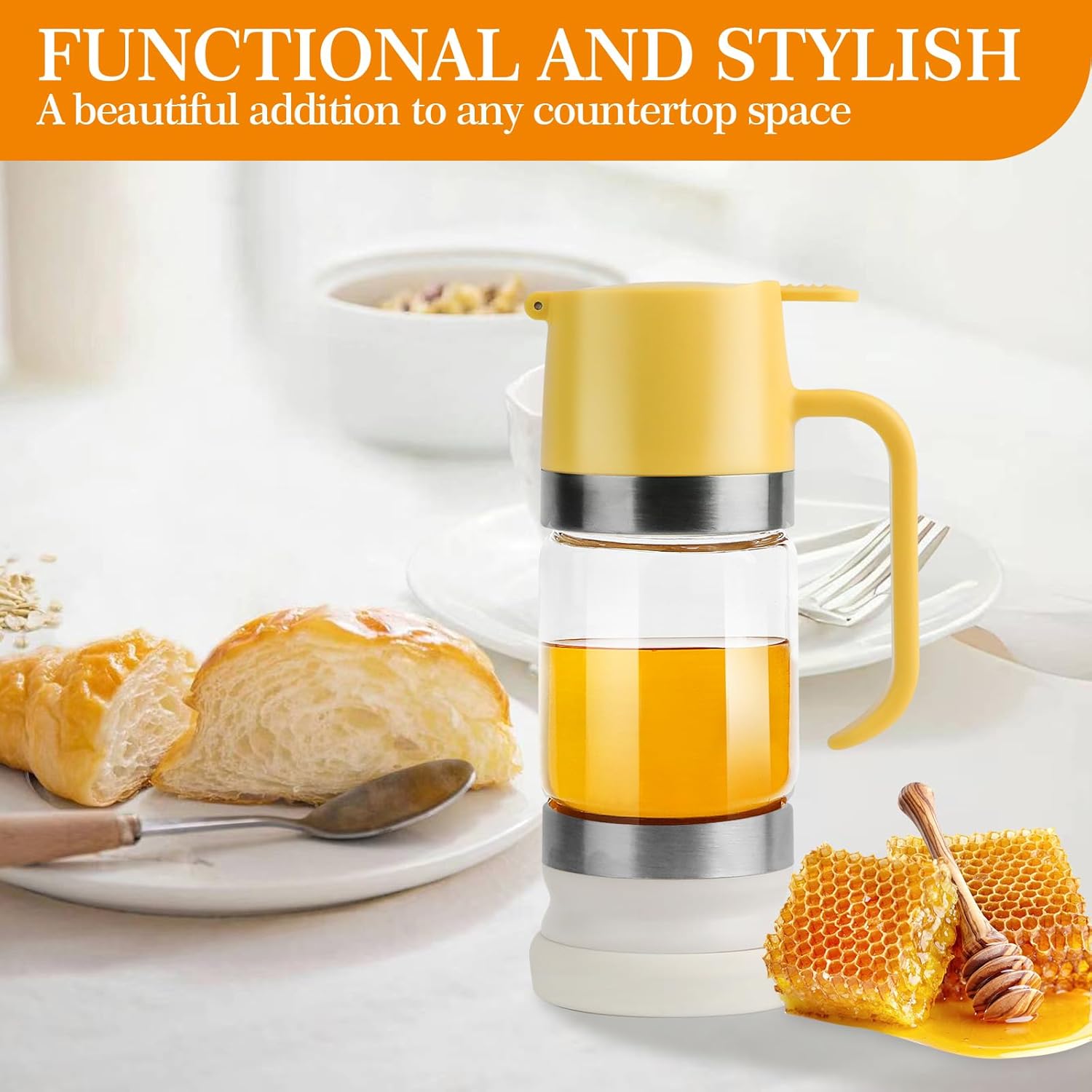 No Drip No Mess Leak-Free Honey Dispenser