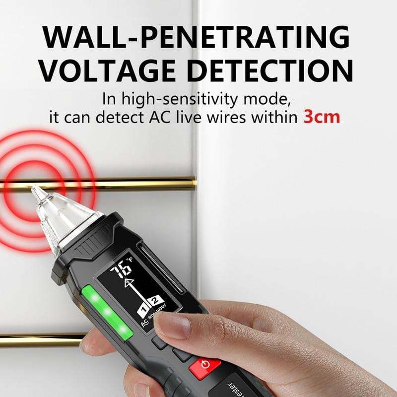 ⚡Hot Sales 49% OFF🔥AC Circuit Tester Non-Contact AC Voltage Tester with Temperature