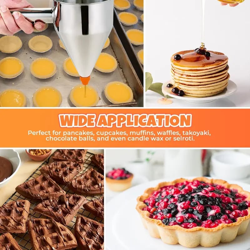 Pancake Batter Dispenser 20OZ/40 OZ | Funnel Cake Dispenser With Stand
