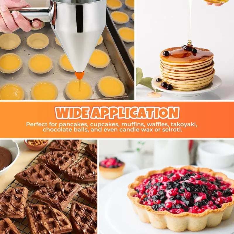 Pancake Batter Dispenser 20OZ/40 OZ | Funnel Cake Dispenser With Stand
