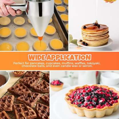 Pancake Batter Dispenser 20OZ/40 OZ | Funnel Cake Dispenser With Stand