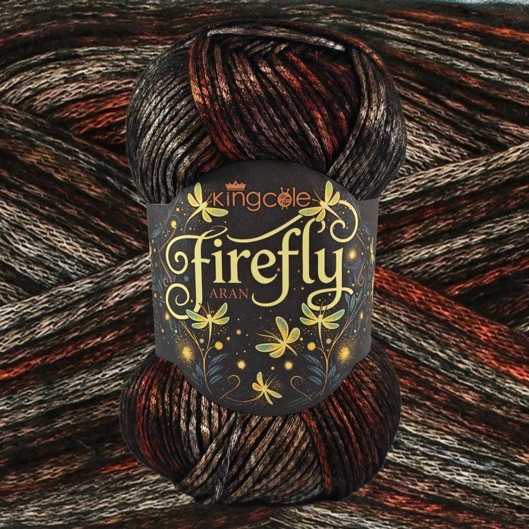 🧶Aran Wool ‘Firefly’ Iridescent Shimmer Yarn: A Touch of Magic in Every Stitch💫
