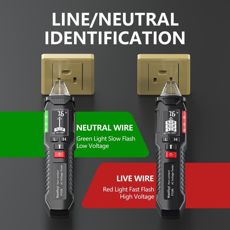⚡Hot Sales 49% OFF🔥AC Circuit Tester Non-Contact AC Voltage Tester with Temperature