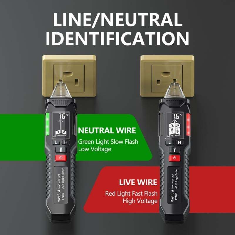 ⚡Hot Sales 49% OFF🔥AC Circuit Tester Non-Contact AC Voltage Tester with Temperature