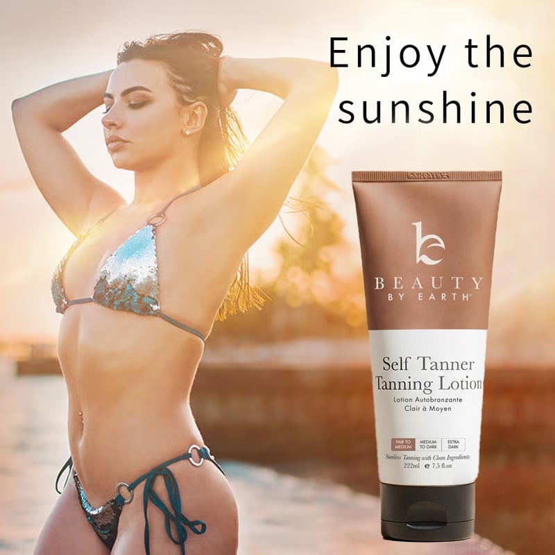 🌞 Get the Ultimate Sunless Glow – 49% OFF – ✨ Beauty by Earth Self Tanner Lotion – For a Natural, Streak-Free Tan