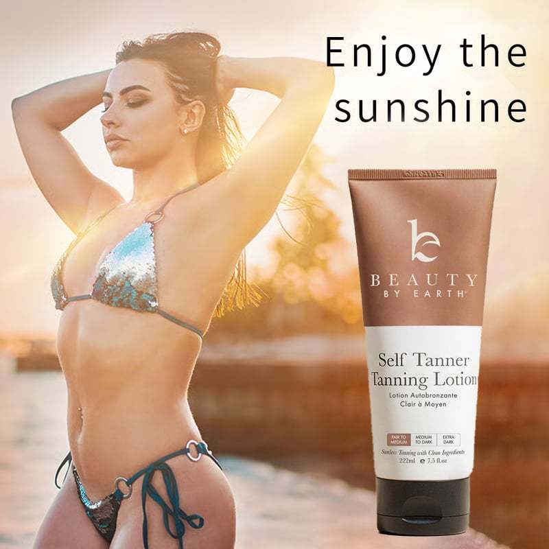 🌞 Get the Ultimate Sunless Glow – 49% OFF – ✨ Beauty by Earth Self Tanner Lotion – For a Natural, Streak-Free Tan