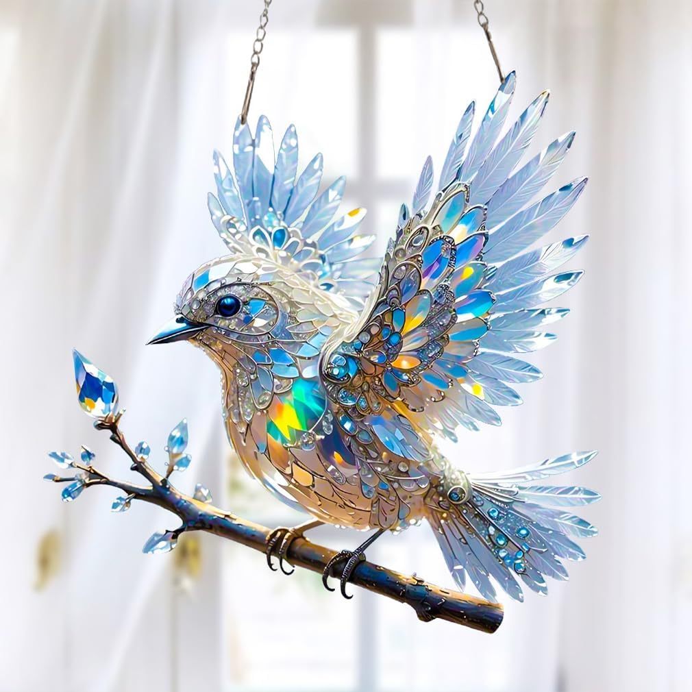Crystal Bird Decoration – Sparkling Light for Windows & Home