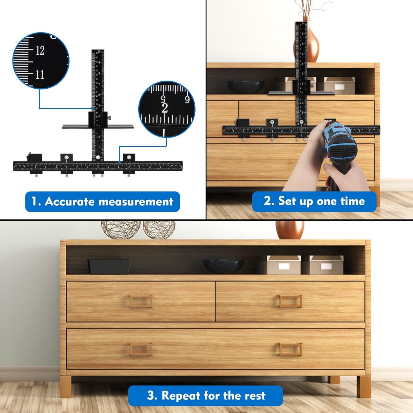 Aluminum Cabinet Hardware Jig