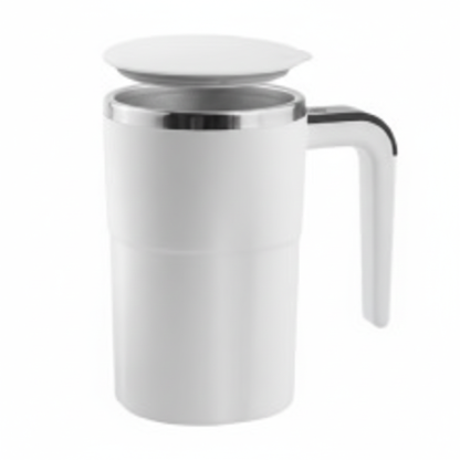 Electric self-stirring coffee cup with display