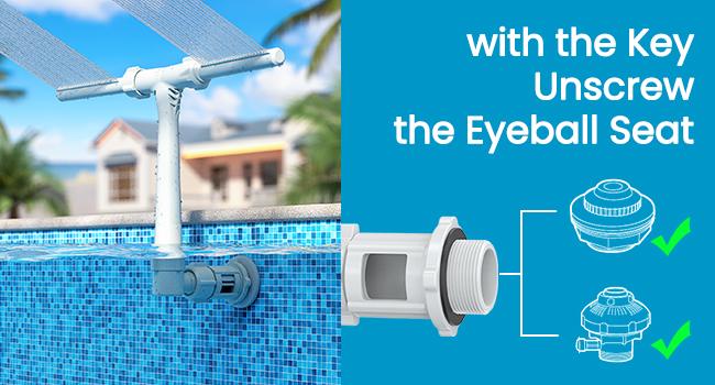 Poolhacker Pool Fountain for Above-ground Pool & Inground Pool Outdoor Waterfall Spray Installation Poolfountain Waterfountain summervibes