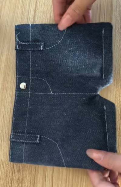 🏆Hot Sale⚡Mini Jeans Shaped Wallet - Denim Bifold Wallet for Men & Women