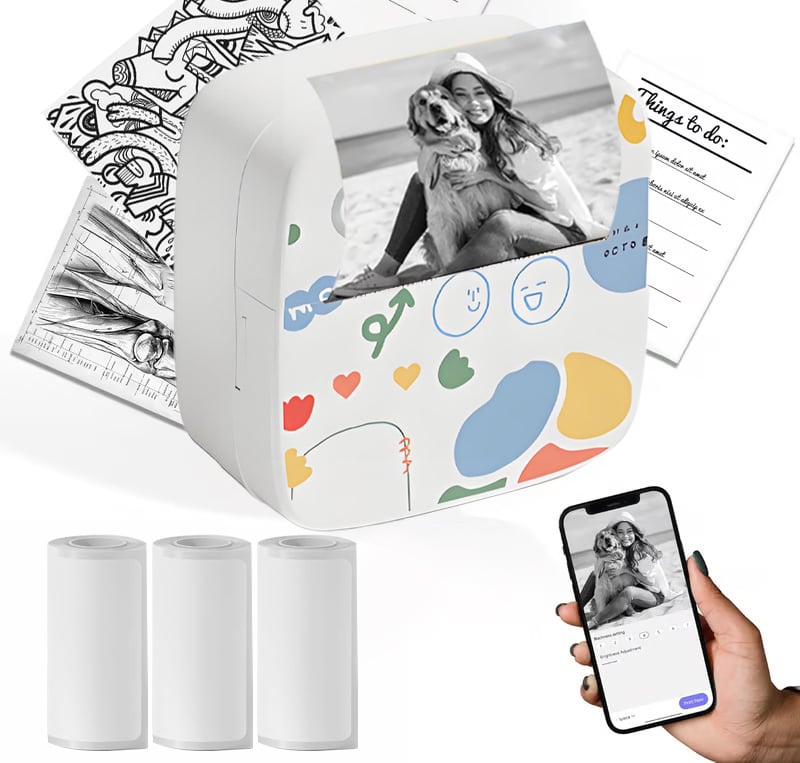 Mini Portable Sticker Printer
