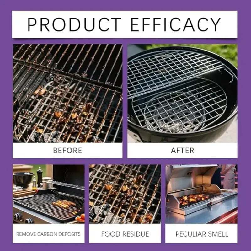 🔥120ML BBQ Non-toxic, Heavy Duty, No Residue Grill Cleaner Degreaser Spray