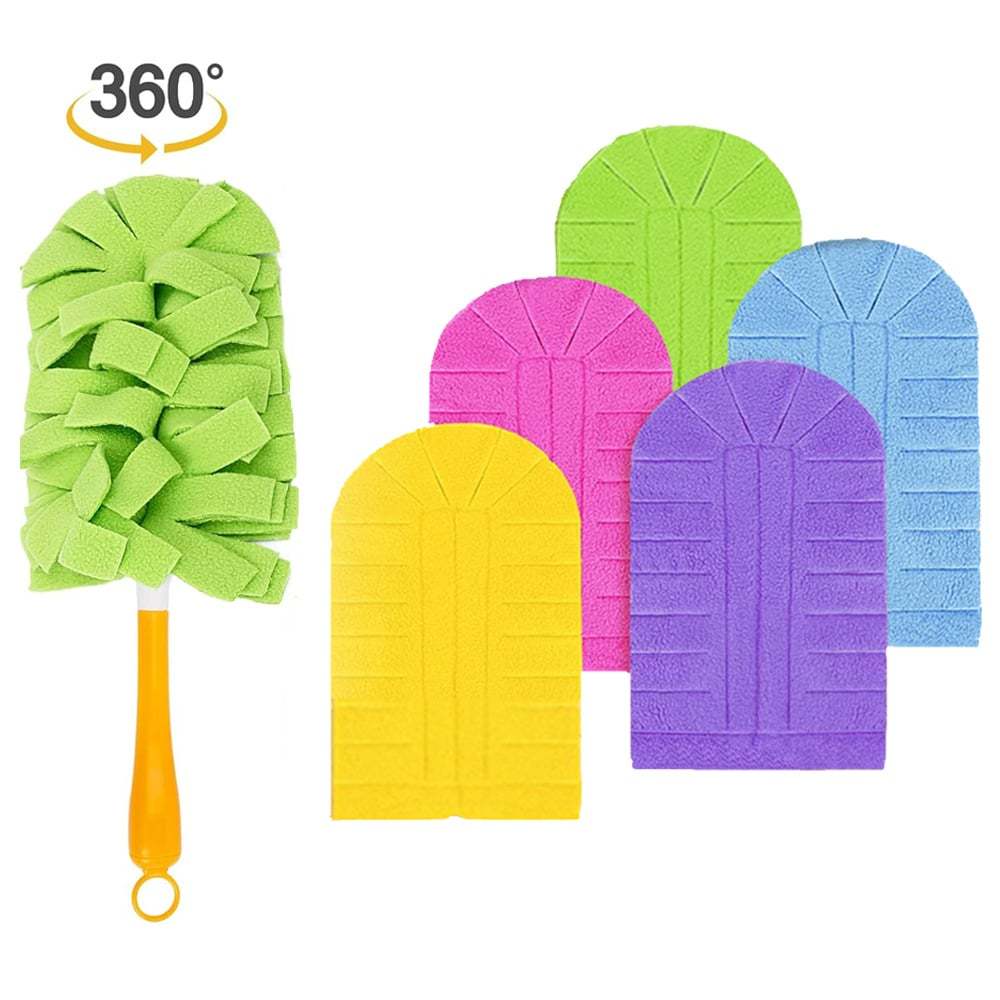 360�� Electrostatic Duster Kit with Handle & RefillsSustainable Choice for a Dust-Free Home