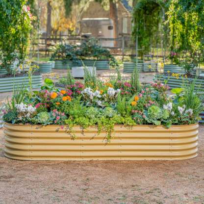 17" Tall 9 In 1 Modular Metal Raised Garden Bed Kit