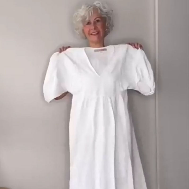 68-Women's V-neck Casual Dress