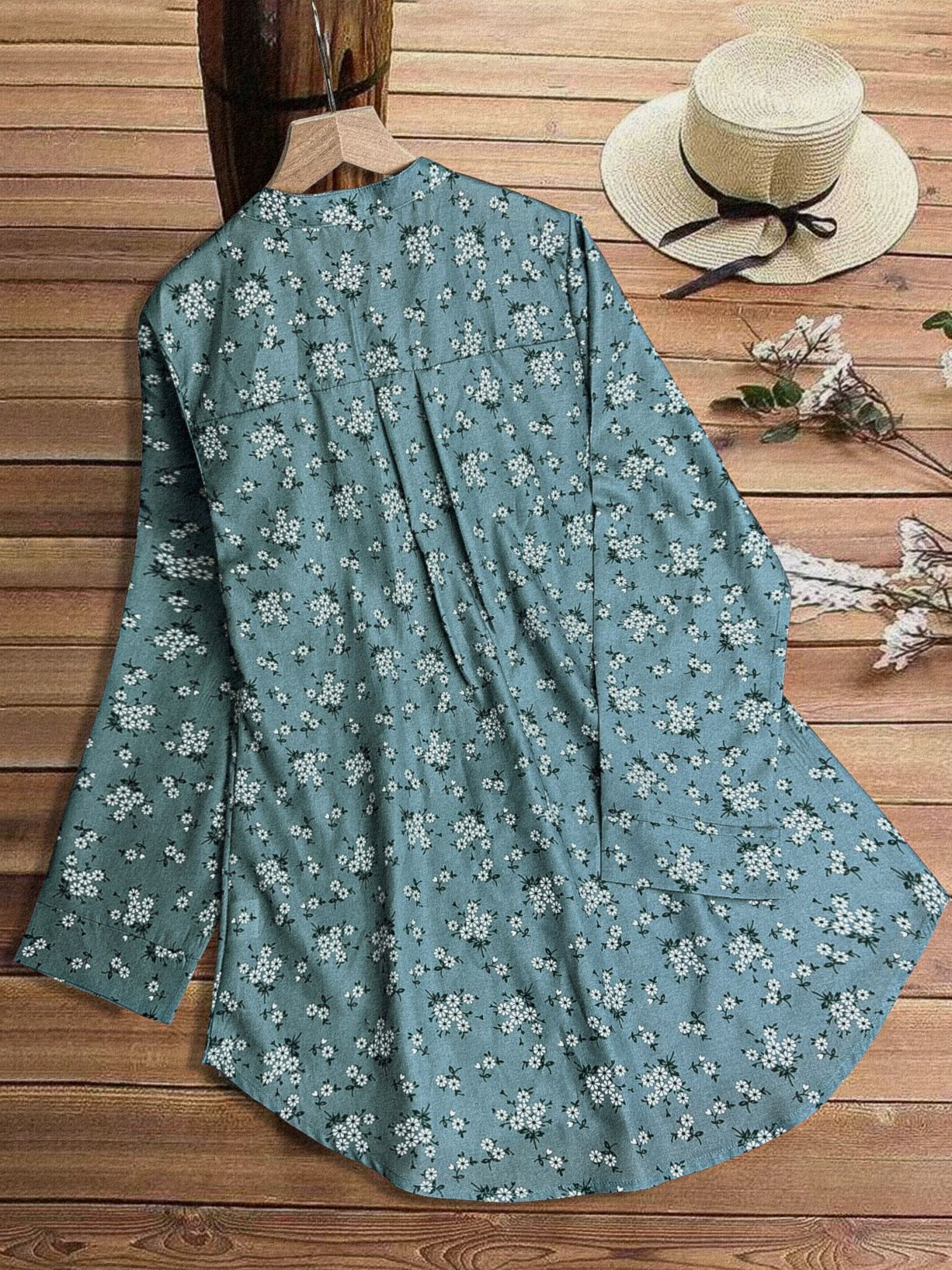 Womens Summer Tops Dressy Casual Loose fit Shirts Plus Size Stripe Long Sleeve Turn-Down Button Blouse Autumn Tunic