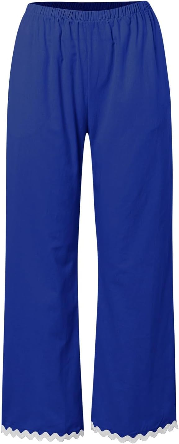 Matching Lounge Set Women Summer Plus Size Wide Leg Pants Sleeveless Lounge Set Stylish Comfy Jogger Loungewear Set