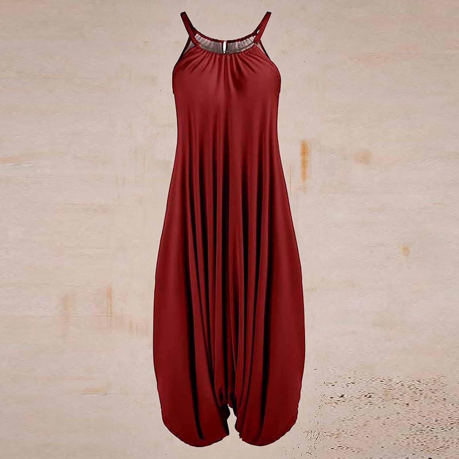 Jumpsuits for Women Dressy Sleeveless Spaghetti Strap Romper Sleeveless Business Casual Jumpsuit for Women
