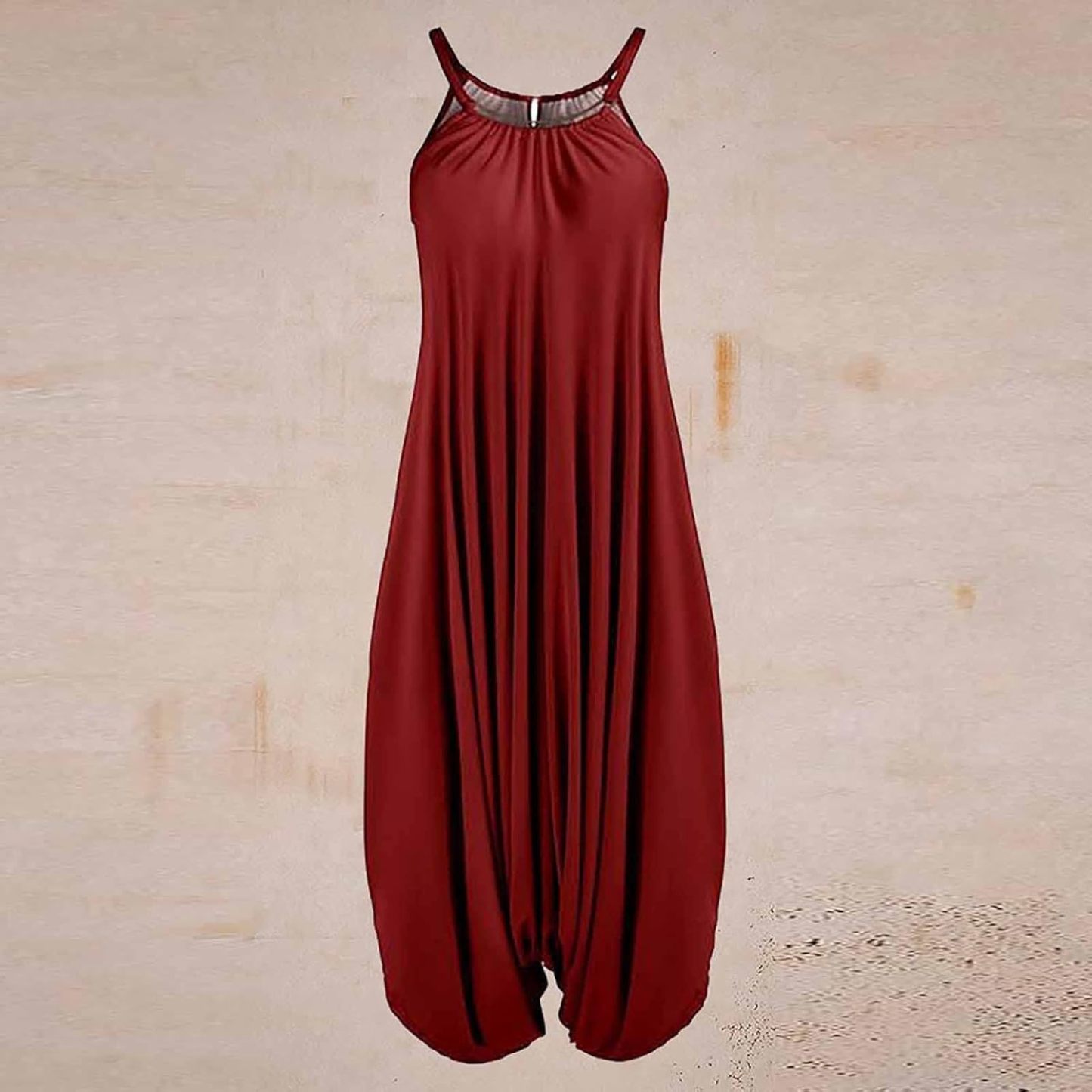 Jumpsuits for Women Dressy Sleeveless Spaghetti Strap Romper Sleeveless Business Casual Jumpsuit for Women