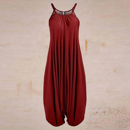 Jumpsuits for Women Dressy Sleeveless Spaghetti Strap Romper Sleeveless Business Casual Jumpsuit for Women
