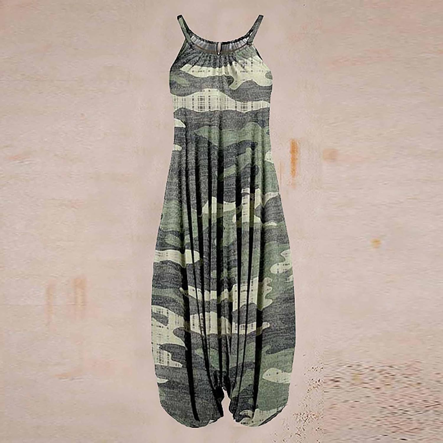 Jumpsuits for Women Dressy Sleeveless Spaghetti Strap Romper Sleeveless Business Casual Jumpsuit for Women