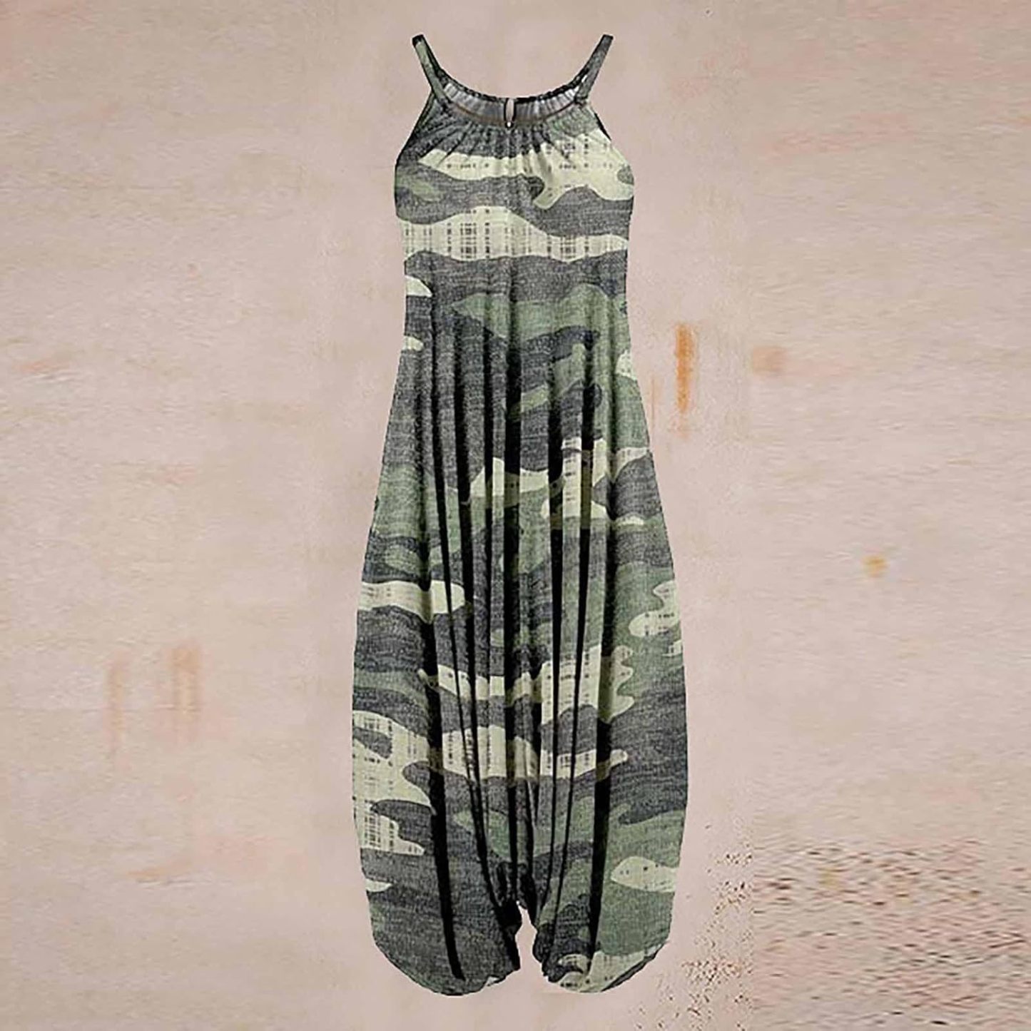 Jumpsuits for Women Dressy Sleeveless Spaghetti Strap Romper Sleeveless Business Casual Jumpsuit for Women